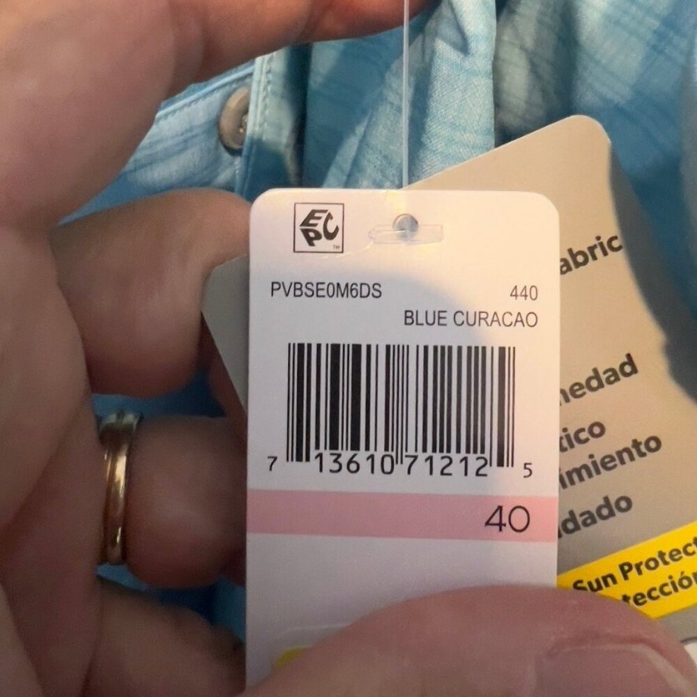 Pga Tour Men's $68 Check Print Performance 8" Golf Shorts - Cyan Blue Size 40 - Picture 10 of 11